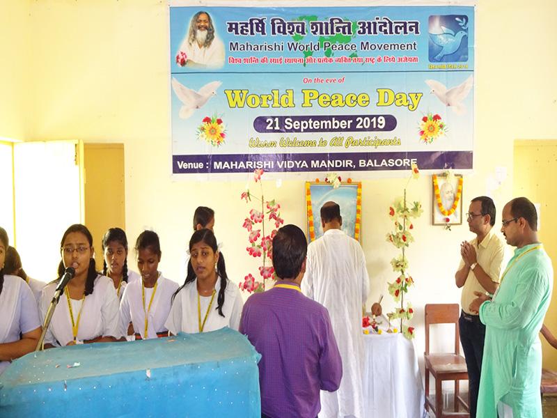 Maharishi World Peace Day celebrated MVM Balasore