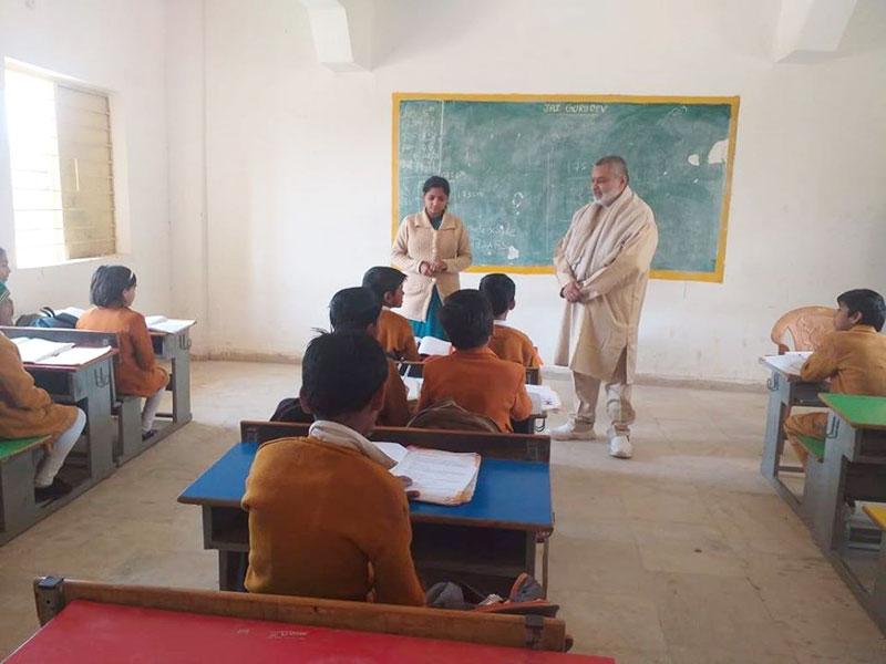 Brahmachari Girish ji, Chairman of Maharishi Vidya Mandir Schools Group has visited MVM Banheri.