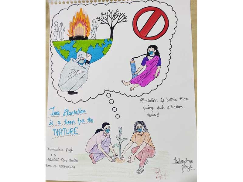 महर्षि विद्या मंदिर फतेहपुर में ऑनलाइन निबंध और पेंटिंग प्रतियोगिता में  विद्यालय के छात्र प्रगति सिंह ने निबंध में और  यशवनी सिंह पेंटिंग में प्रथम स्थान प्राप्त किए। 