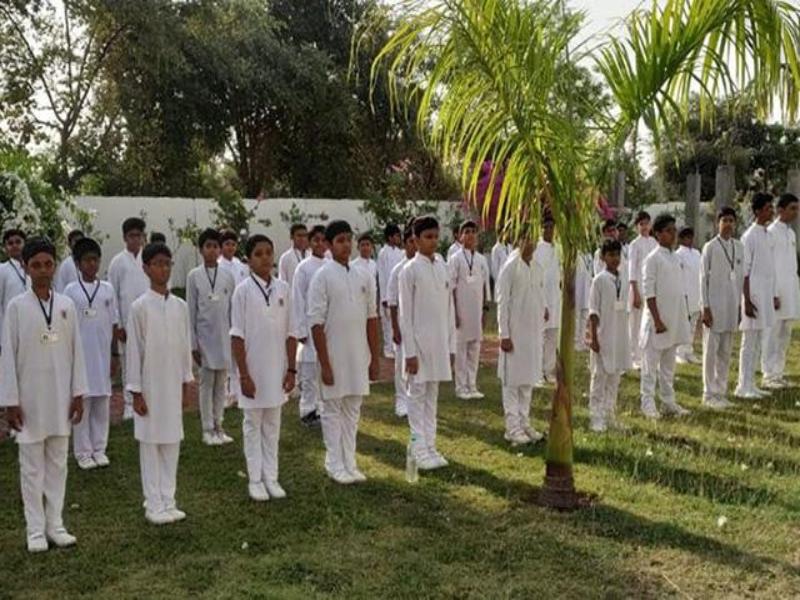 Peace Assembly participants performing Surya Namaskar.