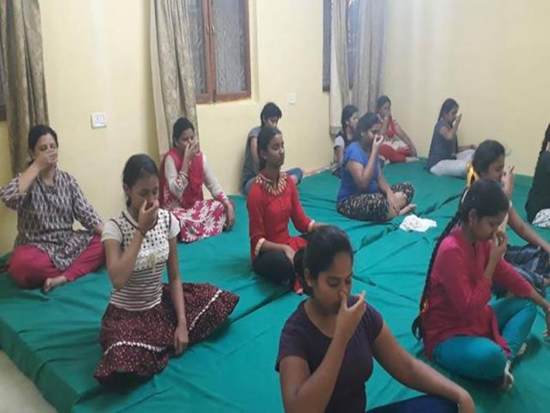 Peace Assembly participants performing Surya Namaskar.